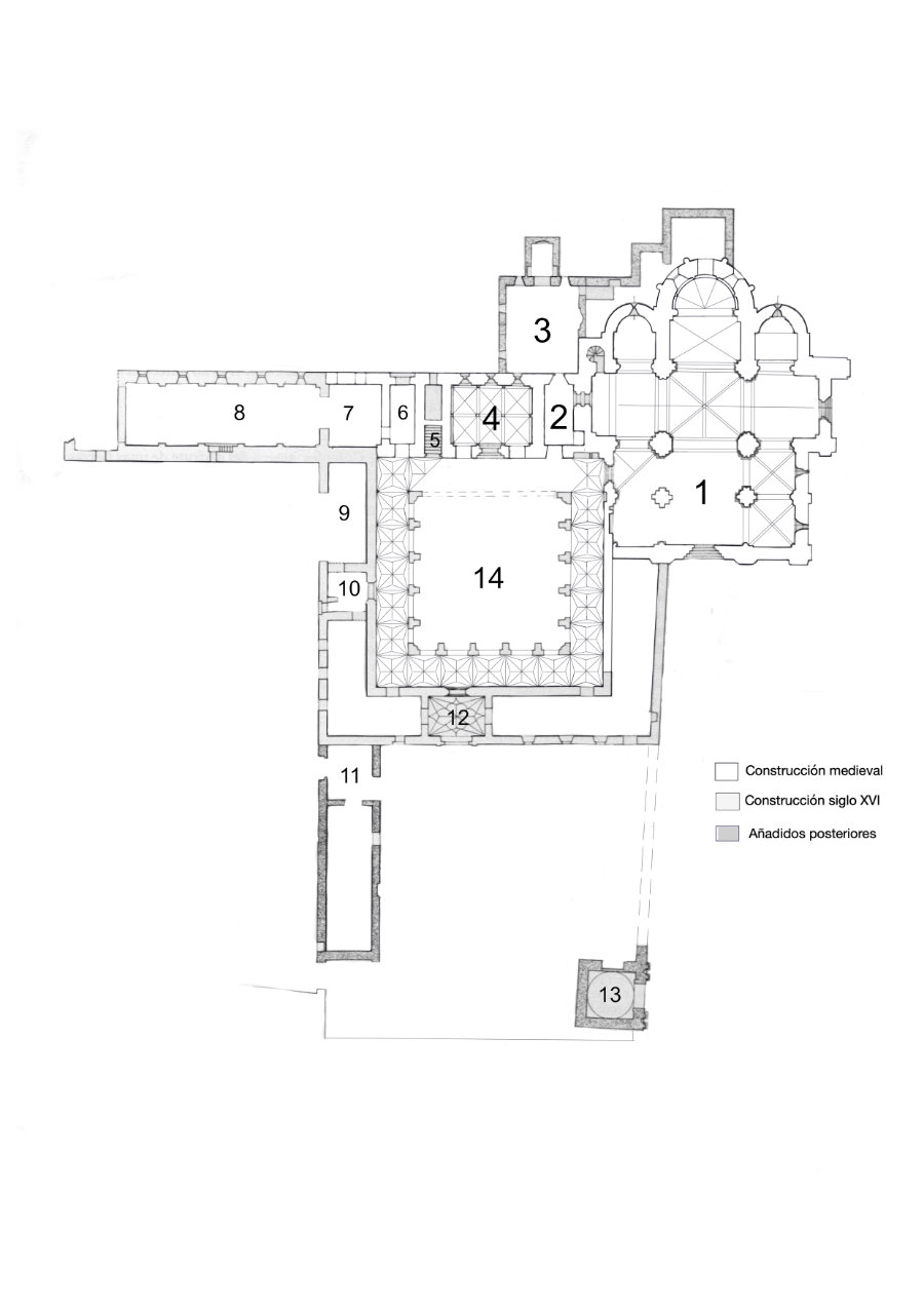 Plano monasterio de Monsalud